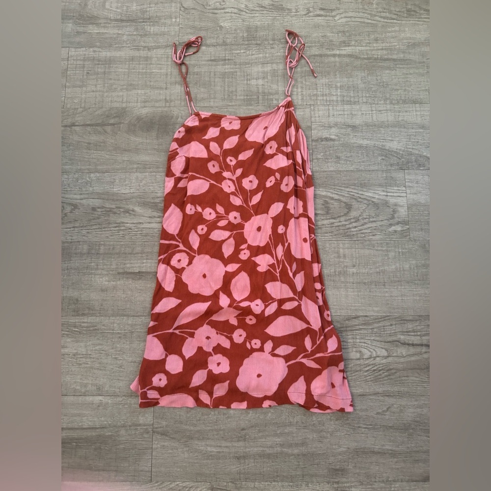 Billabong Pink & Burnt Beige Floral Dress Size M